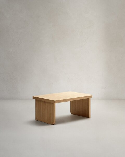 Konferenčný stolík v dekore duba v prírodnej farbe 89x62 cm Oaq – Kave Home