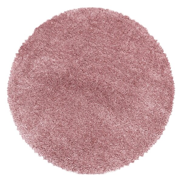 Ružový okrúhly koberec ø 120 cm Fluffy – Ayyildiz Carpets