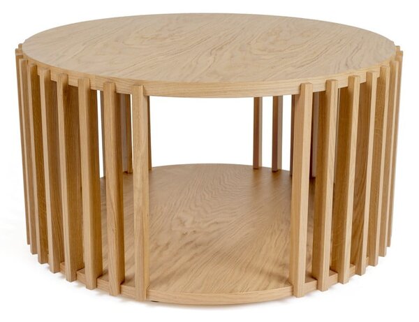 Konferenčný stolík z dubového dreva Woodman Drum, ø 83 cm
