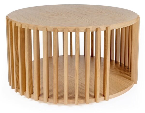 Konferenčný stolík z dubového dreva Woodman Drum, ø 83 cm