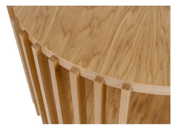 Konferenčný stolík z dubového dreva Woodman Drum, ø 83 cm