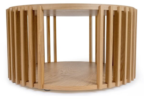 Konferenčný stolík z dubového dreva Woodman Drum, ø 83 cm