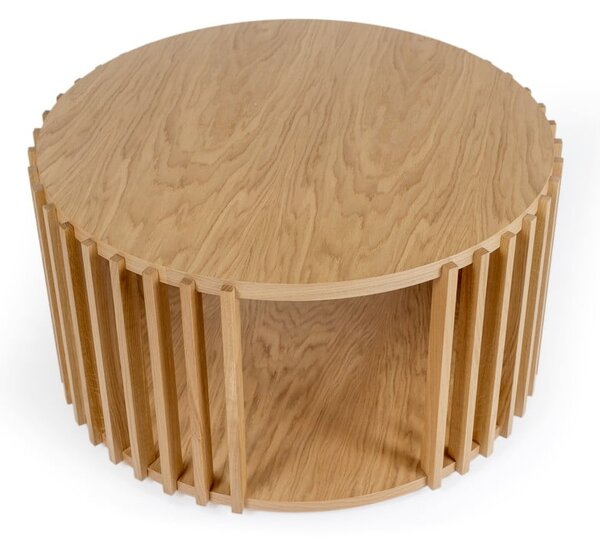 Konferenčný stolík z dubového dreva Woodman Drum, ø 83 cm