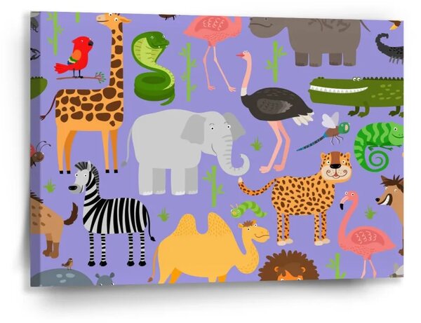 Sablio Obraz Animované safari - 90x60 cm