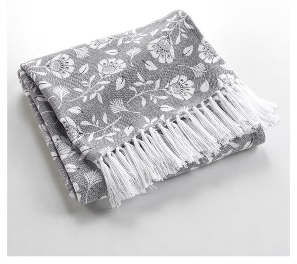 Sivá deka 125x150 cm Flavie – douceur d'intérieur