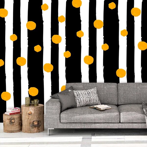 Sablio Tapeta Pruhy a bodky - 125x75 cm