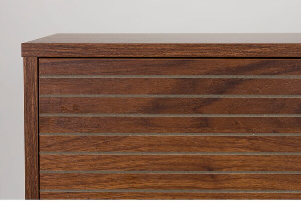 Hnedá komoda v dekore orecha 110x74x40 cm Stripes – White Label