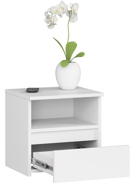 Ak furniture Noční stolek CL1 40 cm bílý