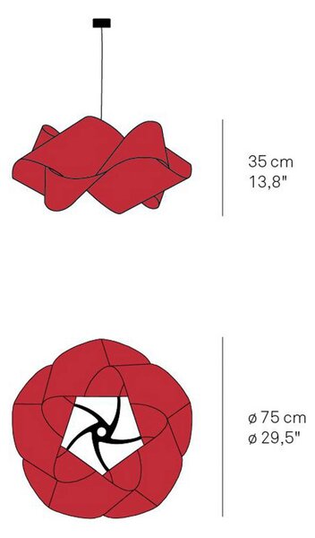 Závesné svietidlo LZF Swirl, prírodný buk, Ø 75 cm, Svetlé drevo, Obývacia izba / jedáleň, Drevo, Dizajn, Závesné svietidlo
