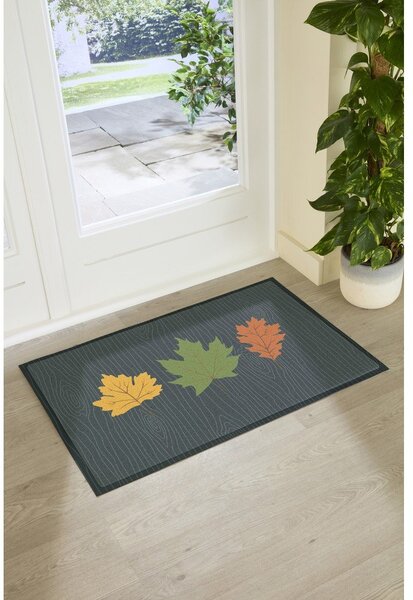 Rohožka 40x70 cm Autumn Leaves on Green – Artsy Doormats
