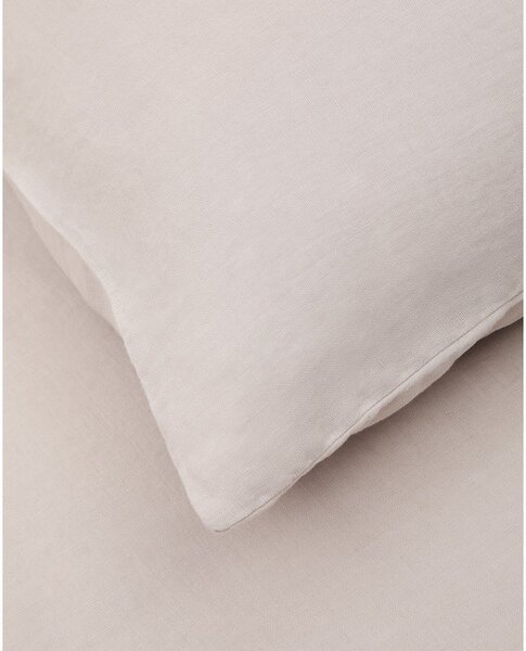 Obliečky sivobéžové na dvojlôžko/predĺžené s prímesou ľanu 240x220 cm Simmel – Kave Home