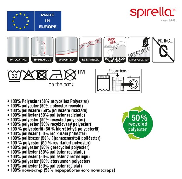 Sprchový záves 180x200 cm Baigneuses – Spirella