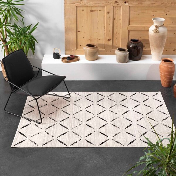 Béžový koberec s prímesou bavlny 68x110 cm Modesto – douceur d'intérieur