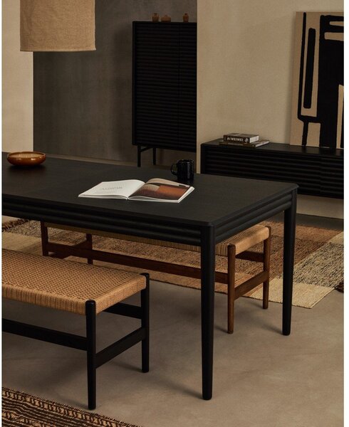 Rozkladací jedálenský stôl s prídavnou doskou v dekore duba 90x160 cm Lenon – Kave Home