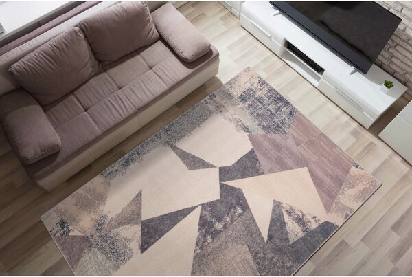 Ružovo-béžový vlnený koberec 133x180 cm Braque alabaster – Agnella