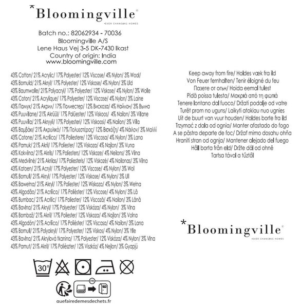 Hnedá deka z recyklovanej bavlny 130x160 cm Lane – Bloomingville