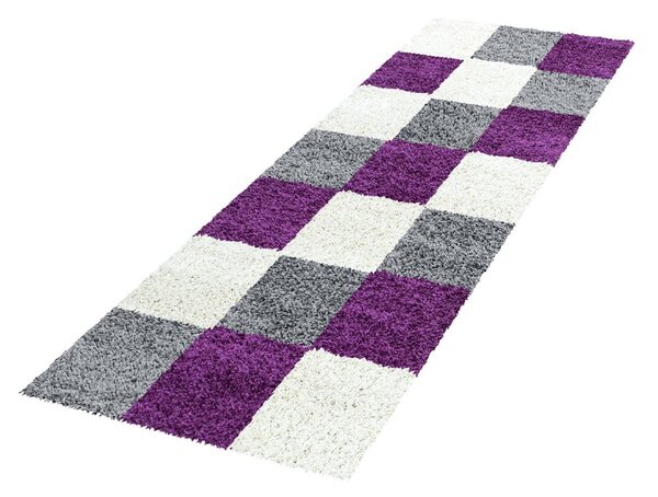 Fialovo-sivý behúň 80x250 cm Life – Ayyildiz Carpets