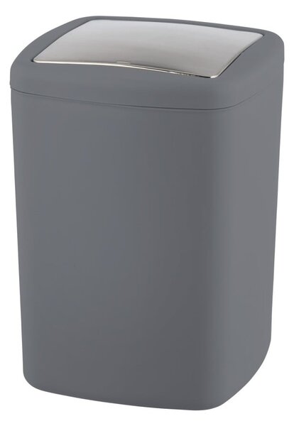 Antracitovosivý odpadkový kôš Wenko Barcelona L, výška 28,5 cm