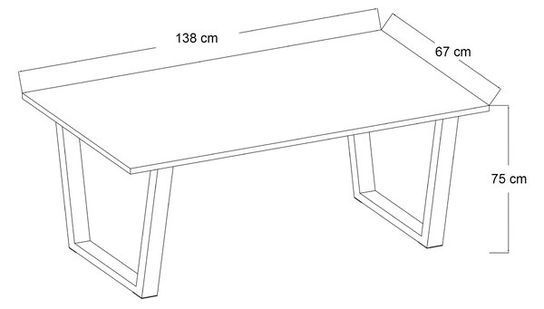Jedálenský stôl Cezar 138x67 - dub lancelot