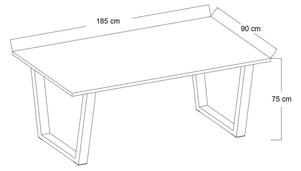 Jedálenský stôl Cezar 185x90 - biely