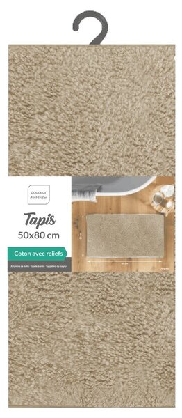 Svetlohnedá kúpeľňová predložka 50x80 cm Mael – douceur d'intérieur
