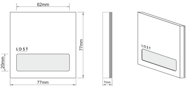 LDST AL-01-CB-BZ5 - LED schodiskové svietidlo ALEX 5xLED/1,2W/230V lesklá čierna