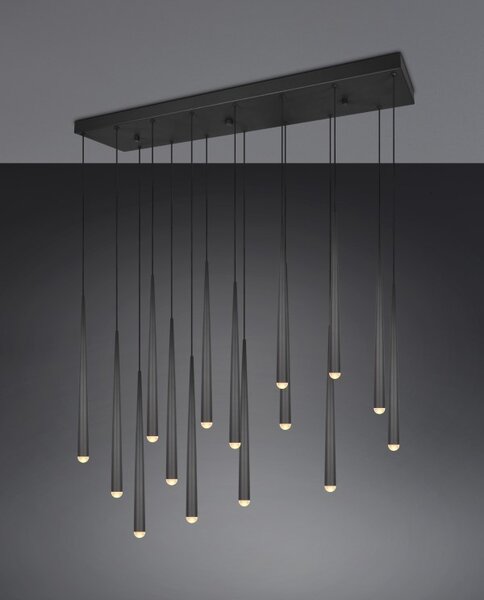 Trio SELECT 354811532 LED závesné stropné svietidlo CALA | 15x3,8W integrovaný LED zdroj | 15x450lm | 2300+3000+4000K