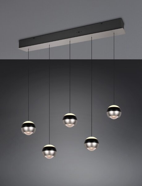 Trio SELECT 344410507 LED závesné stropné svietidlo ORBIT | 5x8W integrovaný LED zdroj | 5x960lm | 2300+3000+4000K