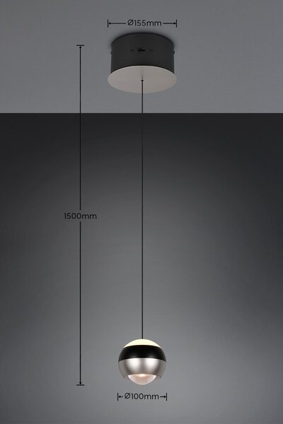 Trio SELECT 344410107 LED závesné stropné svietidlo ORBIT | 8W integrovaný LED zdroj | 960lm | 2300+3000+4000K