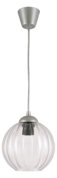 Brilagi - LED luster na lanku RETRO GLASS 1xE27/60W/230V priemer 18 cm strieborná/priehľadná