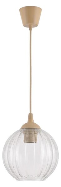 Brilagi - LED luster na lanku RETRO GLASS 1xE27/60W/230V pr. 18 cm béžová/číra