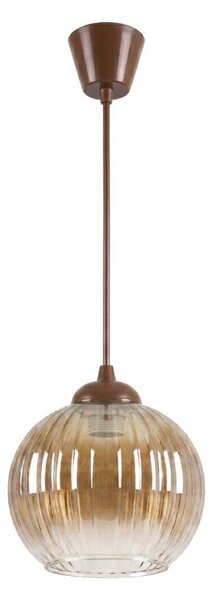 Brilagi - LED luster na lankách R GLASS 1xE27/60W/230V priemer 18 cm hnedá/dýmovo-hnedá