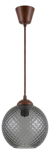 Brilagi - LED luster na lanku R GLASS 1xE27/60W/230V pr. 18 cm hnedá/dymová šedá