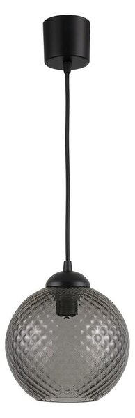 Brilagi - LED luster na lankovom vedení R GLASS 1xE27/60W/230V priemer 18 cm čierna/dymovo sivá