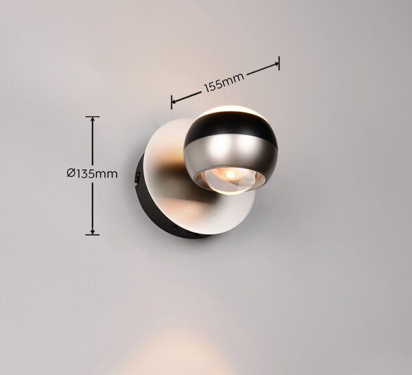 Trio SELECT 244410107 LED nástenné svietidlo ORBIT | 8W integrovaný LED zdroj | 960lm | 2300+3000+4000K