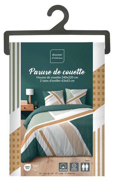 Biele bavlnené obliečky na dvojlôžko/predĺžené 240x220 cm Zephyr – douceur d'intérieur