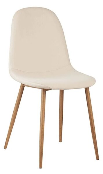 Komfortná stolička béžová Dulux Velvet látka (k285434)
