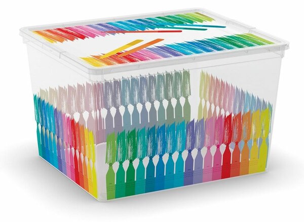 KIS Plastový úložný box C-Box Colours Arty CUBE, 27 L