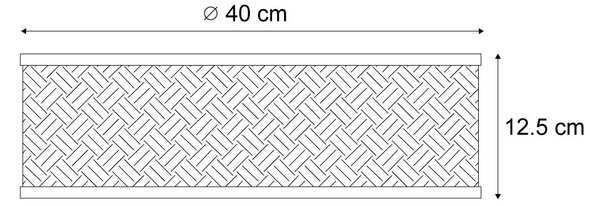 Orientálne bambusové stropné svietidlo prírodné 40 cm - Tremmo