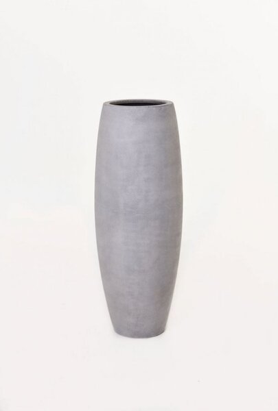 Kvetináč MAGNUM, sklolaminát, výška 100 cm, betón design, sivý