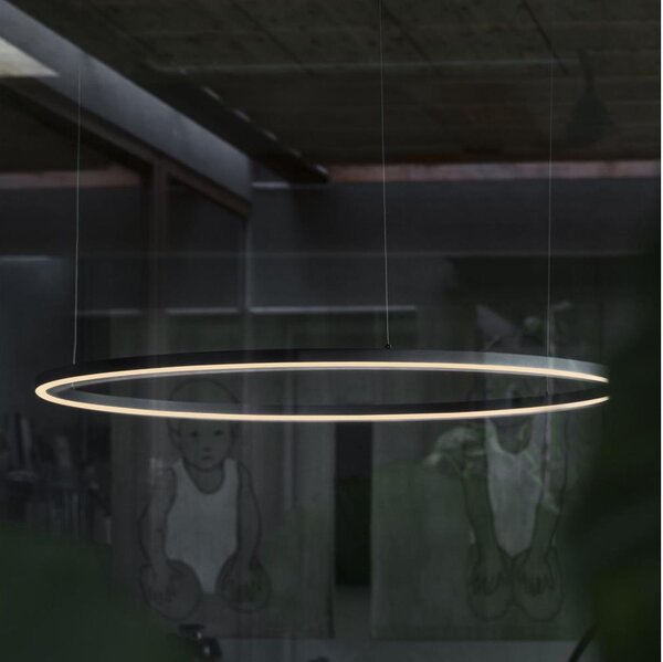 Ideal Lux - LED závesný luster na lanku ORACLE SLIM LED/29W/230V 3000K, priemer 50 cm, čierna