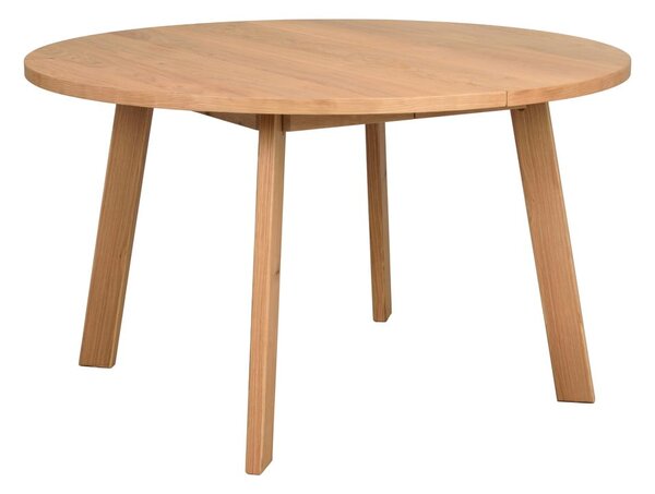 Okrúhly rozkladací jedálenský stôl v dekore duba v prírodnej farbe ø 130 cm Glenside – Rowico