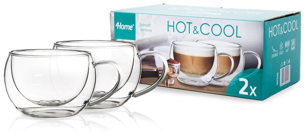 4Home Termo pohár na cappuccino Hot&Cool 280 ml, 2 ks