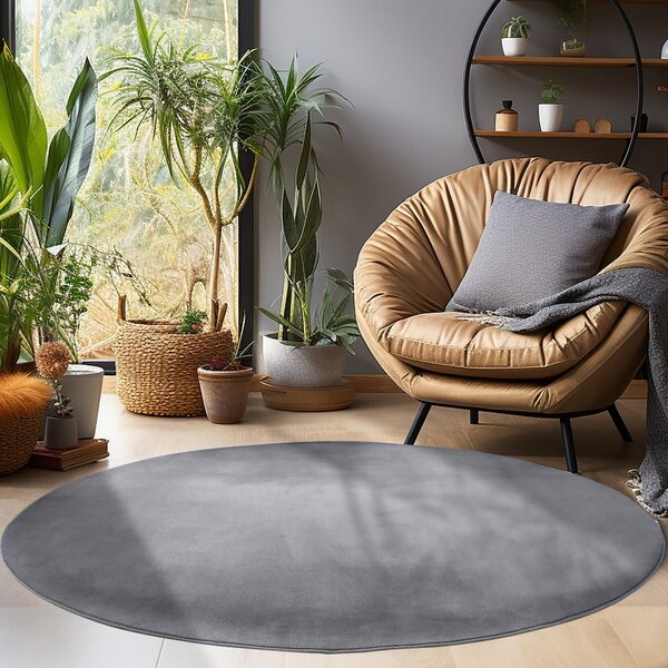 Sivý prateľný okrúhly koberec ø 120 cm Sky – Ayyildiz Carpets