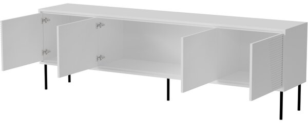 MEBLINE Komoda RTV ABBY 200 4D biela