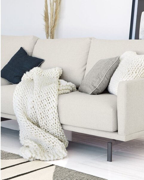 Béžová ženilková pohovka 334 cm Galene – Kave Home