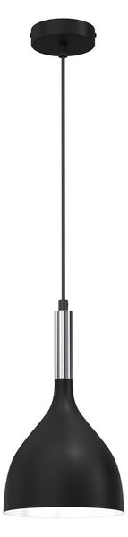 Luster na lanku NOAK 1xE27/15W/230V čierna/chróm