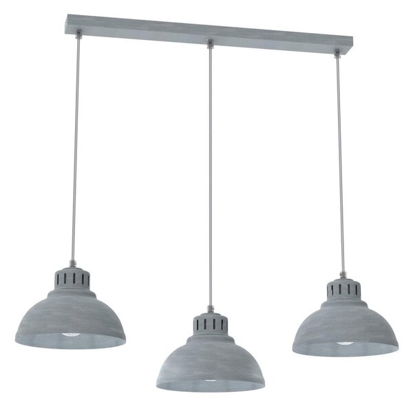 Luster na lanku SVEN 3xE27/15W/230V šedá