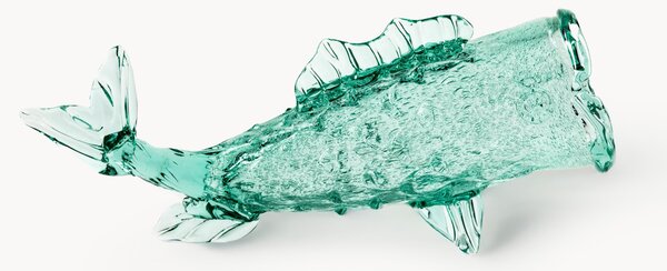 Ručne fúkaná sklenená úložná dóza Fish