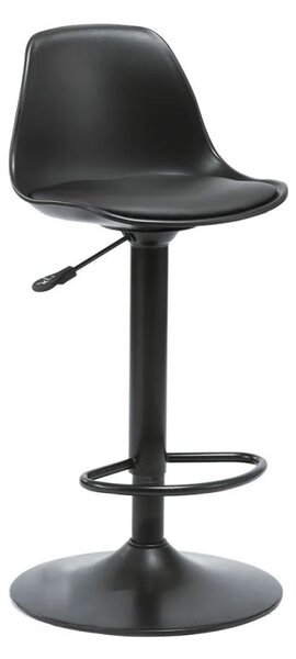 Barová stolička v čiernej ekokoži (k254504)